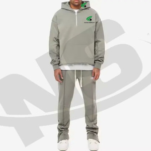 Vente en gros de survêtements pour hommes à quantité minimale de commande basse Ensemble de jogging en deux pièces avec logo personnalisé Vêtements de sport décontractés Vêtements de plein air - Product Image 1