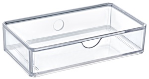 Compact <b>Clear</b> Acrylic Makeup <b>Organizer</b> Small <b>Drawer</b> Modules Plastic Storage Brushes Accessories Jewelry Home Office Organization - Product Image 4