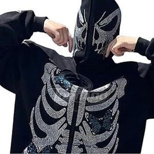 Sudadera con Capucha de Invierno para Hombre, Talla XL, Personalizable con Logotipo, Pedrería, Estampado Sólido, Transpirable, de Secado Rápido, 340g - Product Image 1