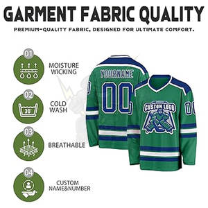 Camisetas de hockey sobre hielo con sublimación de logotipo personalizado de alta calidad, camisetas de hockey sobre hielo baratas deportivas al por mayor - Product Image 3