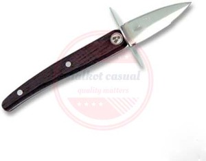 Couteaux à huîtres avec manche en bois \ couteaux à écailler en acier inoxydable damas de qualité supérieure - Product Image 3