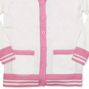 Customized Ladies Cotton <b>Knit</b> <b>Cardigan</b> Embroidered Logo V-neck varsity American popular <b>cardigan</b> Sweater - Product Image 6