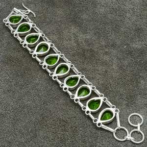 Peridot Gemstone Silver <b>Bracelet</b> Peridot <b>Bracelet</b> 925 Sterling Silver Peridot Handmade Jewelry <b>Bracelet</b> Gift for Her Gift for - Product Image 6