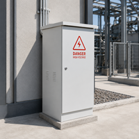 Armoire de serveur réseau extérieure 6U-32U en acier laminé à froid avec porte en verre trempé, boîte de distribution d'alimentation murale industrielle