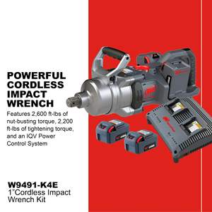 Kit de Llave de Impacto Inalámbrica de 20V sin Escobillas, 4 Baterías, 2,600 Ft-lbs de Torque, Retenedor de Anillo de Fricción con Orificio Pasante, Fuente de Alimentación Eléctrica - Product Image 5