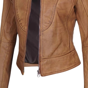 Veste en cuir véritable pour femmes de qualité supérieure, taille personnalisée, respirante, vêtements d'extérieur tendance, vêtements d'hiver, prix de gros direct d'usine - Product Image 4
