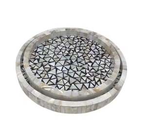 Vente chaude Plateaux de service ronds en bois avec vadrouille pour hôtel Vaisselle Plateau de service au meilleur prix - Product Image 3