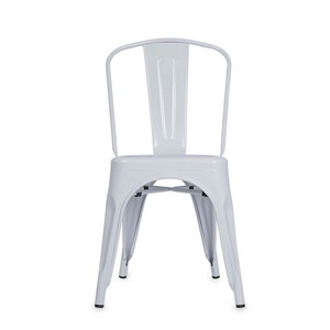เก้าอี้คาเฟ่ทรงเตี้ยสีขาวสไตล์อินดัสเทรียล รุ่น GCFC032 พร้อมพนักพิง - Product Image 2