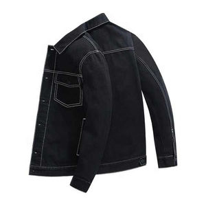 Nouvelle veste en jean High Street pour hommes et vêtements décontractés en plein air 100% coton sur mesure Denim Jeans vestes à vendre - Product Image 4