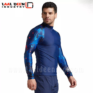 เสื้อรัดกล้ามเนื้อป้องกันรังสียูวี UPF50+ สำหรับผู้ชาย แบบสั่งทำพิเศษ แห้งเร็ว ระบายอากาศได้ดี เป็นมิตรกับสิ่งแวดล้อม ผลิตจากโพลีเอสเตอร์/ไนลอน แขนยาว - Product Image 3