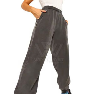 Pantalones de lavado ácido para mujer, pantalones hechos de algodón, pantalones de lavado ácido de calidad superior para mujer - Product Image 4