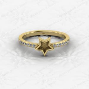 แหวน925สีเงินสเตอร์ลิงขนาด6มม. แหวนตั้งค่าแบบกึ่งเปล่าสำหรับเรซินและขี้เถ้าทำงานเครื่องประดับ DIY - Product Image 1