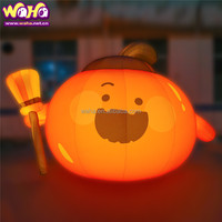 Citrouille géante gonflable d'halloween de haute qualité avec lumière led/décoration de ballon gonflable d'halloween