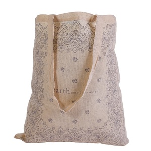 Sac fourre-tout en toile écologique imprimé de logo personnalisé Sac fourre-tout en coton réutilisable pour cadeaux de promotion Motif de lettre imprimé personnalisé - Product Image 4