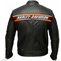 Veste de moto en cuir avec design personnalisé OEM Vestes de motard en cuir avec fermeture éclair végétalien pour hommes