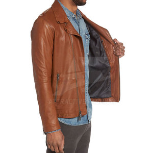 Durable Men Leather Jacket With Elegant Outdoor Pattern For Casual Winter Jacket Fashion Wear - Product Image 3