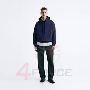 เสื้อมีฮู้ดผ้าฟลีซ500gsm สำหรับผู้ชาย, เสื้อมีฮู้ดแบบสวมหัวเสื้อสวมหัวผ้าคอตตอน100% ดีไซน์ออกแบบได้ตามต้องการสำหรับฤดูหนาว - Product Image 6