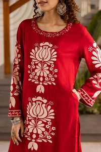 premium German Rayon Printed <b>Kurti</b> With Bottom Collection Full Catalog available at wholesale rate partu wear collection - Product Image 3