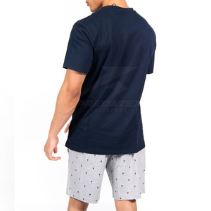 Ensemble T-shirt et short pour homme, respirant, décontracté, été, couleurs contrastées, design personnalisé, vente en gros - Product Image 3
