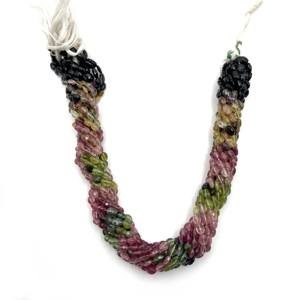 Cuentas facetadas de piedras preciosas de turmalina múltiple Natural, hebra de cuentas de piedras preciosas para la fabricación de joyas, cuentas facetadas de turmalina múltiple - Product Image 5