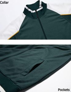 Vestes d'hiver respirantes à fermeture éclair pour hommes et ensembles de survêtements grande taille 2 pièces Survêtement et pantalon de survêtement - Product Image 3