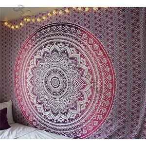 Tapisserie murale rectangulaire de haute qualité pour décoration festive, mandala imprimé, jeté de plage fait à la main, tapisserie mandala personnalisée bohème - Product Image 1