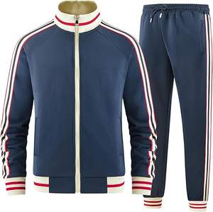 Ensemble de survêtements de sport pour hommes Sweat à capuche zippé et pantalon de jogging 2 pièces Jogger Survêtement grande taille pour hommes Ensemble actif décontracté unisexe - Product Image 2