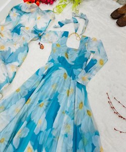 Designer Georgette Embroidery Rhinestones <b>Elastic</b> Sequence Work Salwar Kameez Suit Party Wear Wholesale Price Ethnic Garment - Product Image 4