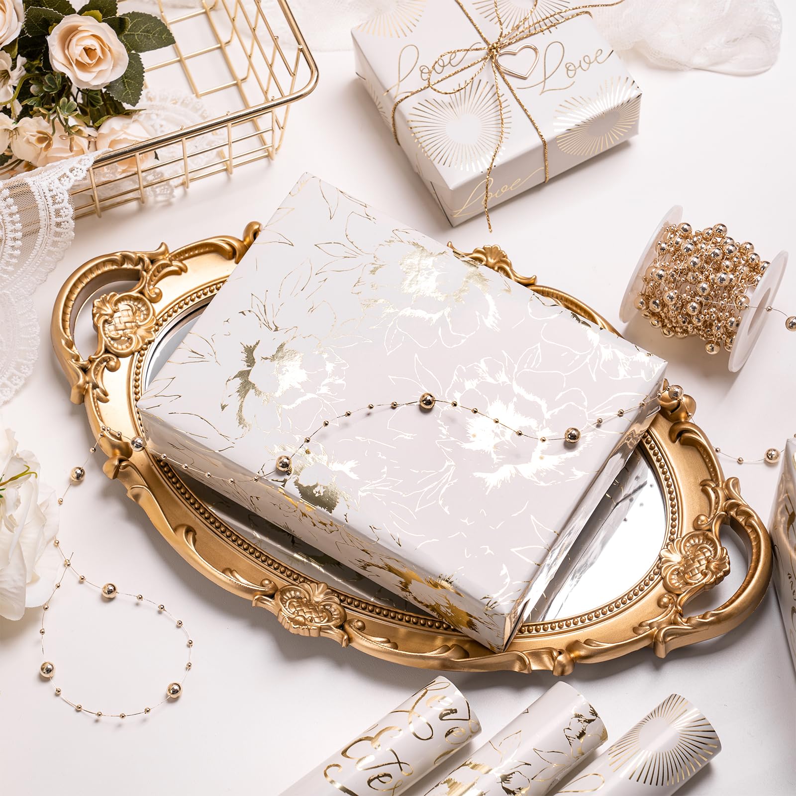 Wholesale Wrapping Paper Thickness Special Paper Hot Stamping Series Gift Wrapping Paper Wedding Valentine's Day
