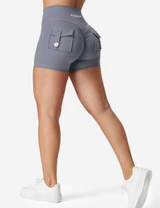 CoreFlex Scrunch Short d'entraînement avec poches Charm Gym Biker Shorts pour femmes Taille haute Booty Yoga - Product Image 4