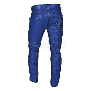 Pantalones Cargo de cuero para hombre a bajo precio, pantalones Cargo de cuero para hombre, pantalones Cargo de cuero transpirables para hombre - Product Image 5