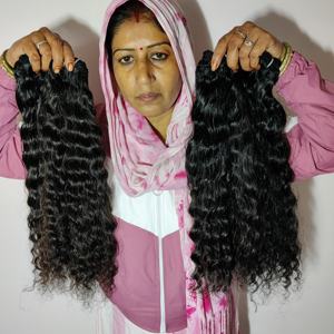 100% Extensiones de cabello humano de templo brasileño virgen rizado natural sin procesar Proveedor barato Trama doble con máquina de color - Product Image 4