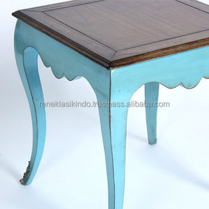 Mesa de Centro para Sala de Estar Serie 7306 Hecha de Madera de Caoba de Alta Calidad, Medidas 55x55x60 cm - Product Image 2