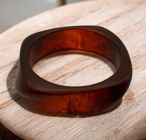 Bracelet jonc en résine épaisse traditionnel, écologique, de qualité supérieure, élégant, léger, fait à la main, bijoux pour femmes, tendance - Product Image 1