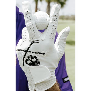 Guante de golf ligero de piel de oveja duradero con logotipo personalizado de cuero Cabretta superventas para unisex hecho por Hanger Impex - Product Image 1