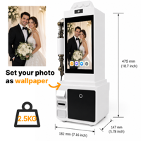 Protecteur d'écran en verre trempé gratuit, Téléphone de mariage avec livre d'or vidéo 64 Go 1080p pour location de mariage