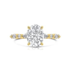 925 Sterling Silver White Oval Shape Lab Grown <b>Diamond</b> Ring Customized Order Making for Jewelry Other <b>Diamond</b> <b>Necklace</b> - Product Image 1