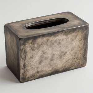 Caja de pañuelos metálica multifuncional de alta resistencia, diseñada para uso continuo, con estructura robusta, diseño limpio y confiable, hecha a mano. - Product Image 2