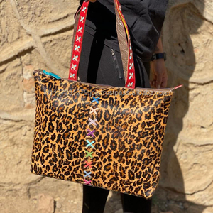 Bolso de mano de piel con estampado Animal para mujer, bolsa de hombro Multicolor de estilo occidental, grande, el mejor regalo - Product Image 2