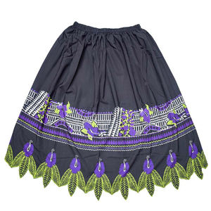 Micronesia vestido de baile estilo 100% algodón Floral bordado de talla grande verano último estilo Preppy falda Polinesia hecha a mano para mujer - Product Image 4