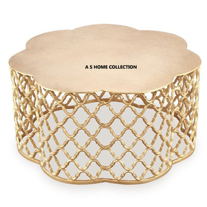 Cadre plaqué or en métal d'acier inoxydable de conception avantageuse avec l'excellente table basse supérieure en verre claire - Product Image 6