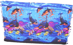 ผ้าโสร่งพิมพ์ลายทะเลทำด้วยมือผ้าคอตตอนโพลีพิมพ์ลายทะเลทำจากผ้าฝ้ายอินเดียเสื้อผ้าชายหาดผ้าเรยอนเอเชียแปซิฟิก - Product Image 2