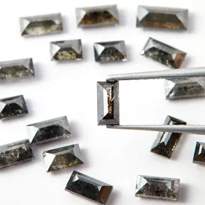 Diamants en vrac de forme baguette pour la fabrication de bijoux, excellente et bonne taille, certifiés par l'IGI, pour la création de motifs sel et poivre - Product Image 3