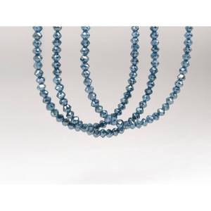 Collier en diamant bleu de très haute qualité, élégant, avec perles facettées rondes de 2,5 à 3,3 mm, bijoux en diamant bleu - Product Image 1