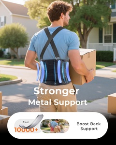 Cinturón de Trabajo con Tirantes para Hombros, Soportes Metálicos, Malla Transpirable, para Levantar Pesas, Almacén, Conducción, Jardinería, Ejercicio, Alivio del <span class=keywords><strong>Dolor</strong></span>, Soporte <span class=keywords><strong>Lumbar</strong></span> - Product Image 2