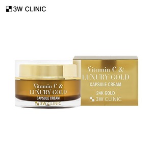 Crema de Lujo en Cápsulas Doradas 3W Clinic 50g, Gel Blanqueador de Piel con Vitamina C, Resveratrol, Camelia y Glicerina, Fabricado por 3W - Product Image 1