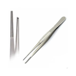 Pinzas de Disección Manuales de Acero Inoxidable de Grado Médico, Pinzas Rectas para Cirugía, Pinzas para Tejidos Quirúrgicos, Color Claro, Aislamiento - Product Image 4