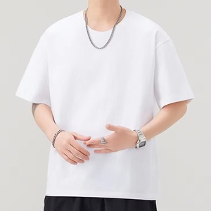 T-shirt uni en coton 100% 260 Gsm Col rond Manches courtes T-shirts pour hommes T-shirt décontracté de sport pour hommes - Product Image 6