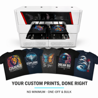 Máquina de Impresión de Prendas de Vestir, Impresora DTG de 4 Cabezales, Doble Estación, Tinta Blanca para Camisetas, Sudaderas, Polos, Telas Oscuras, Pequeños Negocios bajo Demanda