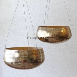 HIgh Standard Quality Galvanized Metal Made Round Shape Hot Selling Home Hotel Decorative <b>Hanging</b> <b>Planters</b> In Impressive Price - Product Image 5